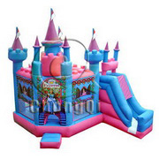 bouncy castle with digital print pattern